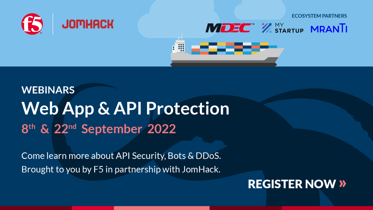 F5 Web App & API Protection Webinars | 8th & 22nd September 2022
